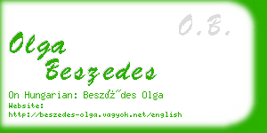 olga beszedes business card